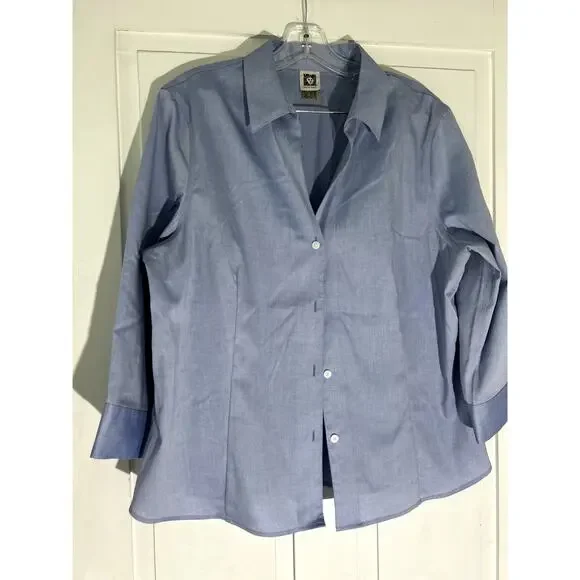 Ann Klein Blue dress shirt‎ - Picture 4 of 4